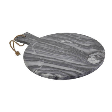 Marmore Grey Marble Round Paddle Serving Board