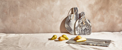 Marmore Grey Marble Round Paddle Serving Board