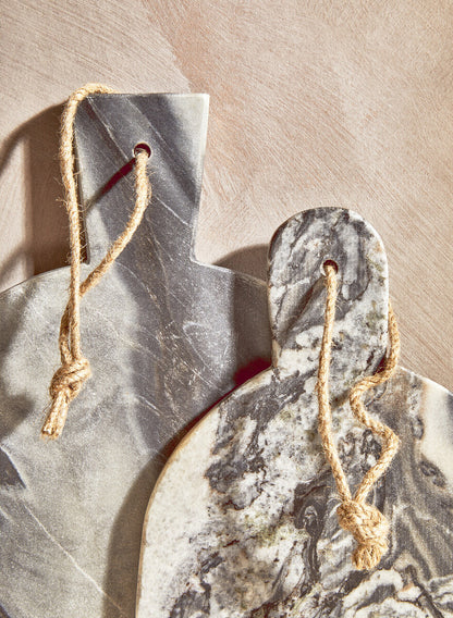 Marmore Grey Marble Round Paddle Serving Board