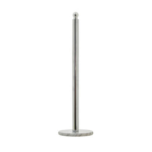 Linnea Chrome and White Marble Toilet Roll Holder