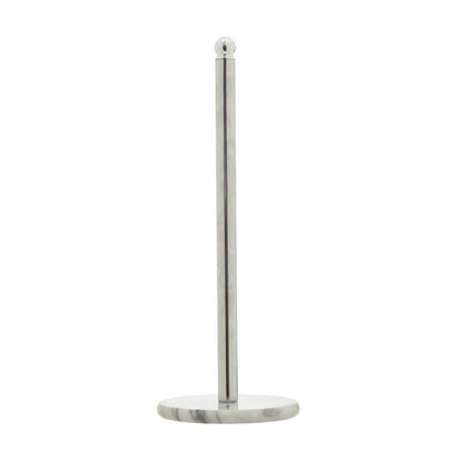 Delphine Chrome Kitchen Roll Holder with Marble Base