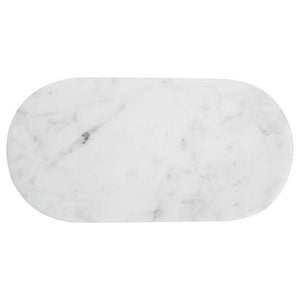 Oblong White Marble Serving Board | Kindia