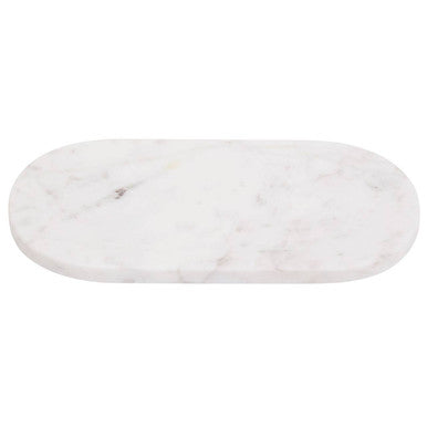 Kindia Oblong White Marble Serving Board