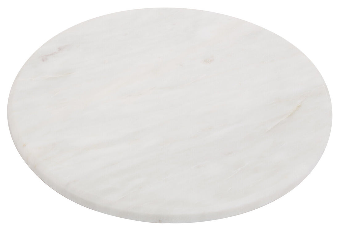 Kindia Round White Marble Chopping and Serving Board - Image 1