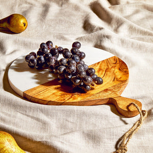 Small Marble and Acacia Wood Paddle Board | Monzaro