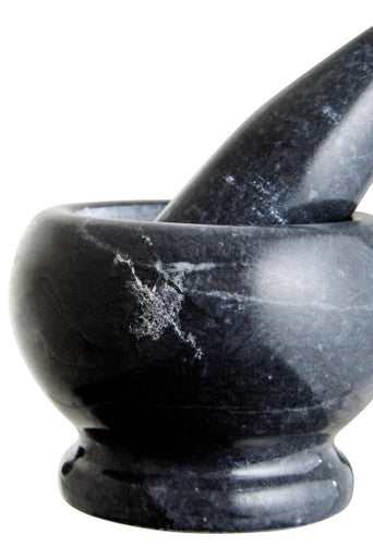 Marmore Black Marble Mortar And Pestle Set
