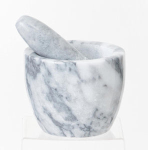 Salerno Grey Marble Tapered Mortar And Pestle