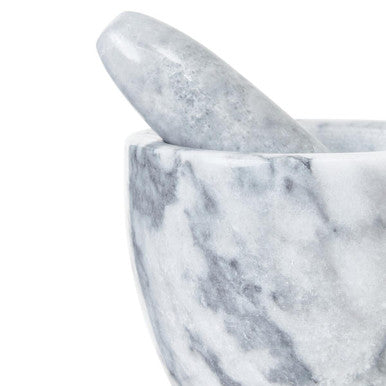 Salerno Grey Marble Tapered Mortar And Pestle