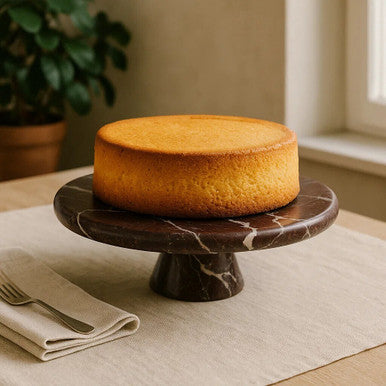 Salmo Red Marble Cake Stand