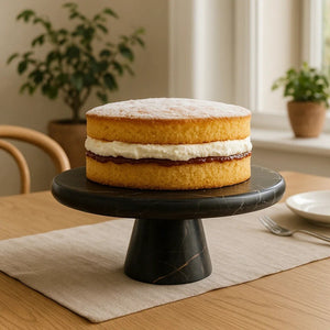 Black and Gold Marble Cake Stand | Marmore