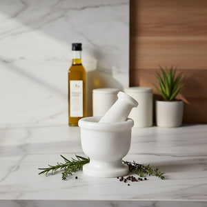 White Marble Mortar and Pestle | Marmore