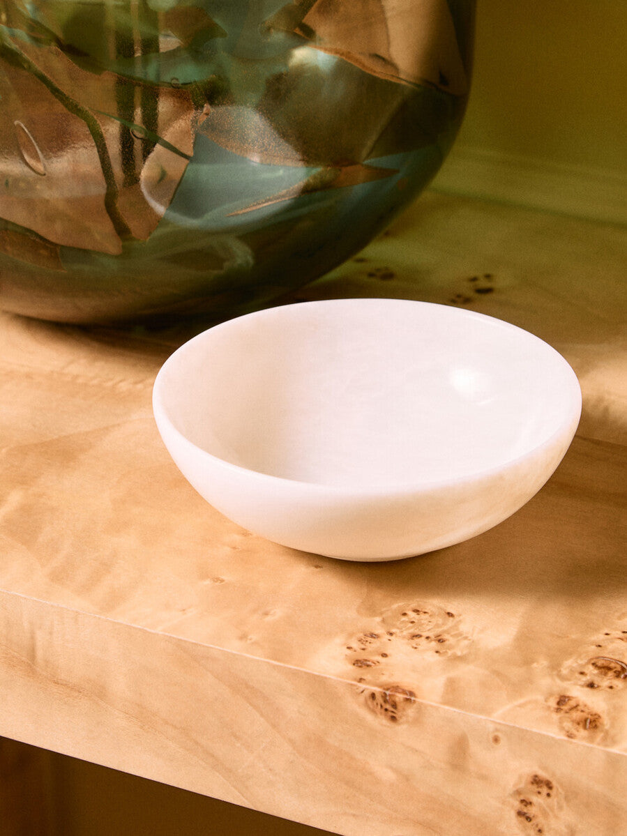 Marmore White Marble Bowl
