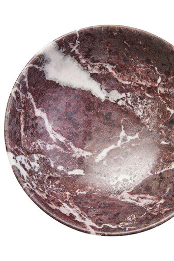 Marmore Red and White Marble Bowl