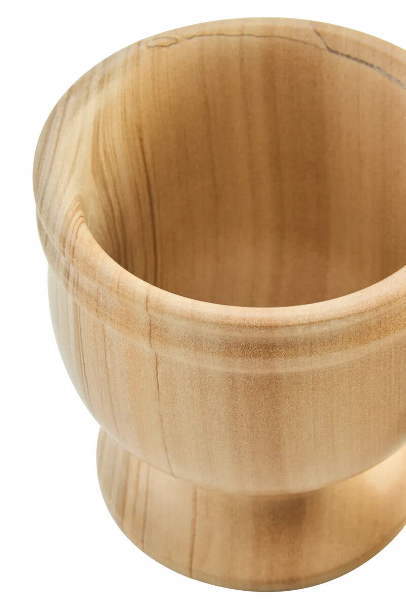 Tiga Teakwood Marble Mortar And Pestle