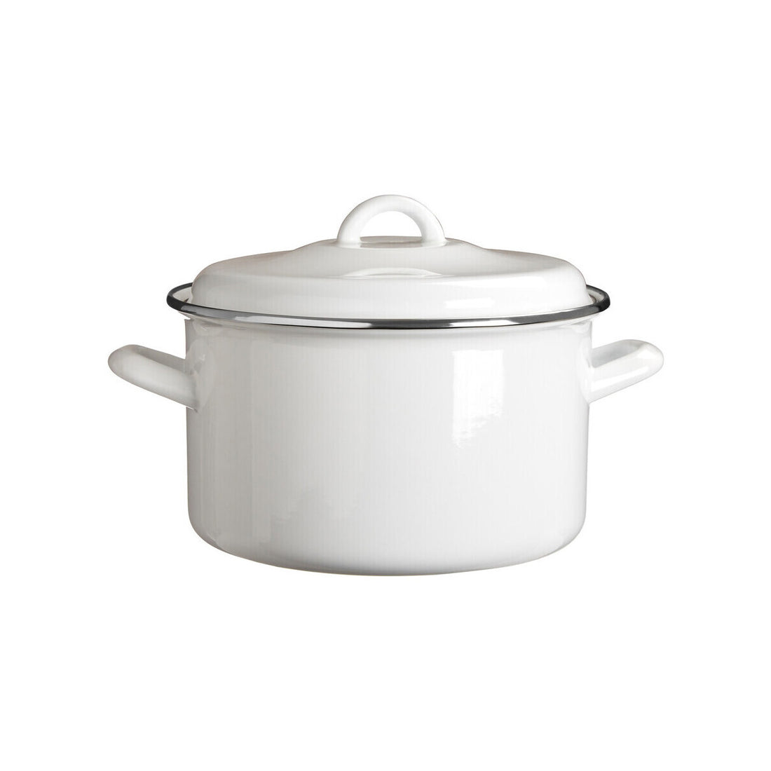 Porter 4700ml White Enamel Casserole Dish