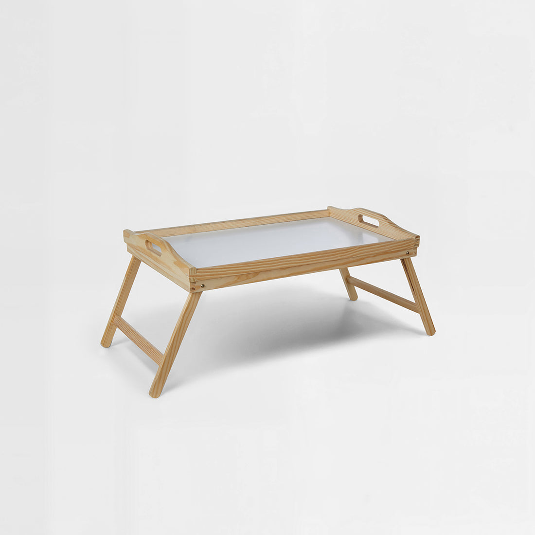 White Top Pinewood Bed Tray.