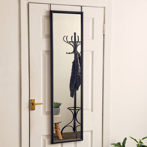 Mize Black Plastic Frame Over Door Mirror