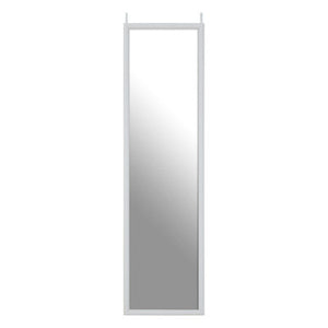 Mize White Plastic Frame Over Door Mirror