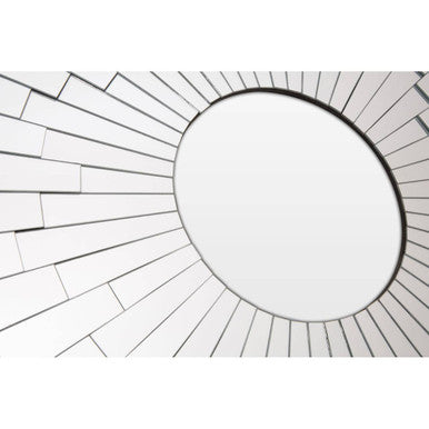 Glitzy Flared Circle Wall Mirror