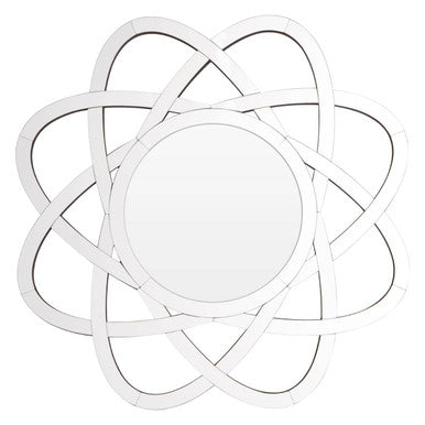 Modern ceiling light fixture with circular design on a white background