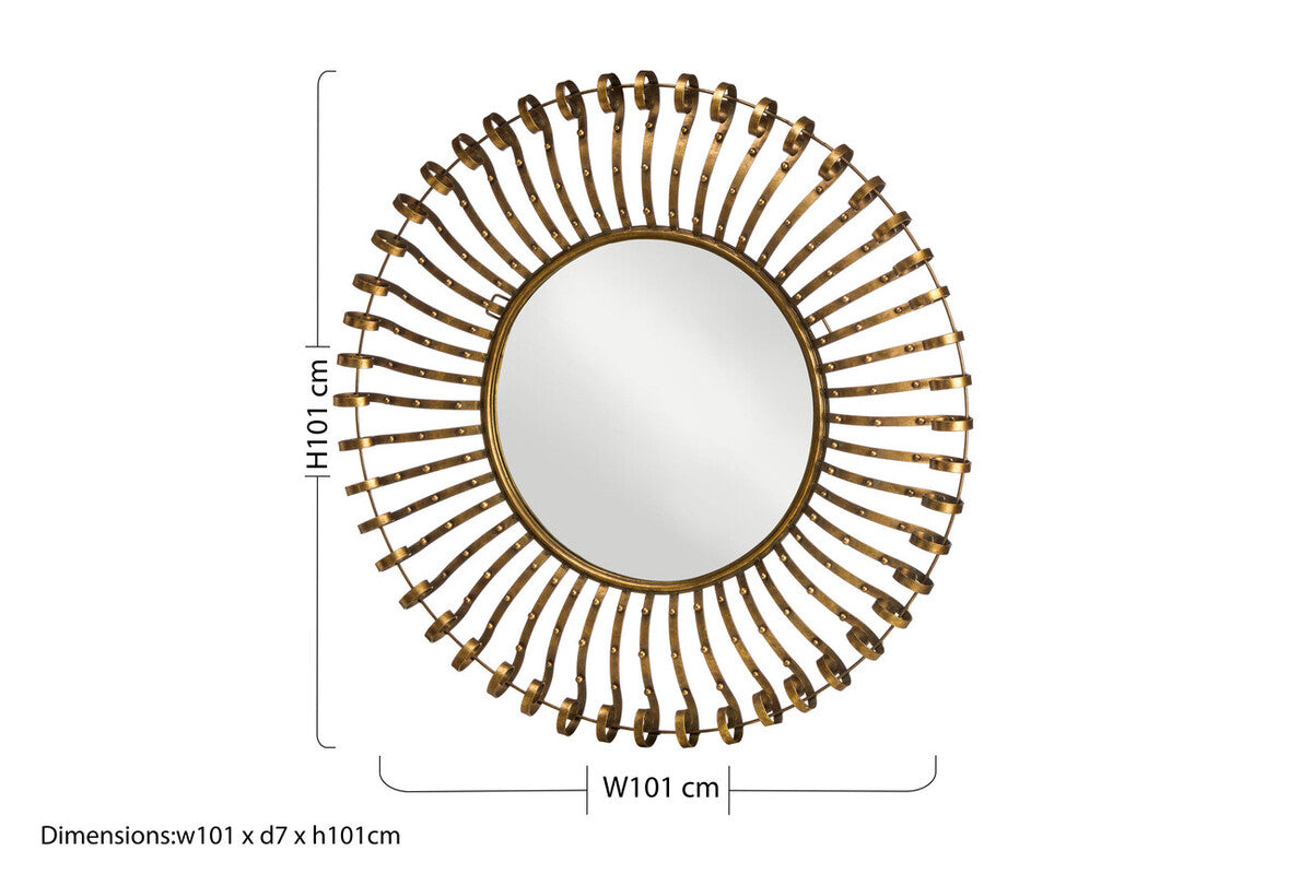 Cissell Spoke Frame Wall Mirror