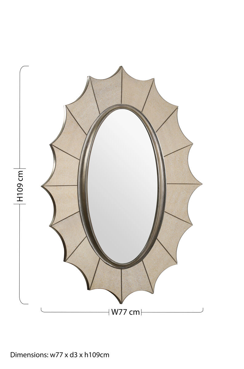 Lexina Gold Finish Frame Wall Mirror