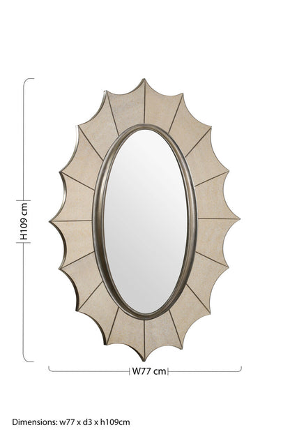 Lexina Gold Finish Frame Wall Mirror
