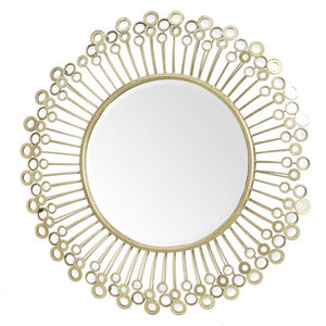 Cissell Mirrored Disc Detail Wall Mirror