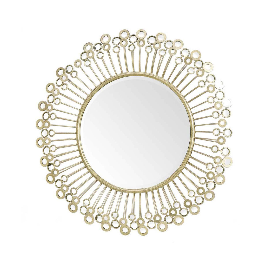 Cissell Mirrored Disc Detail Wall Mirror