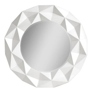 Stockholm White High Gloss PU Wall Mirror