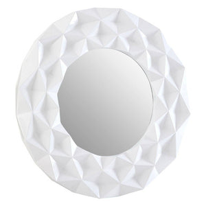 Stockholm White High Gloss 3D Design Wall Mirror