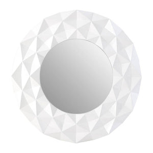 Stockholm White High Gloss 3D Design Wall Mirror