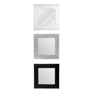 Stockholm 3D Effect Wall Mirror With White High Gloss Finish