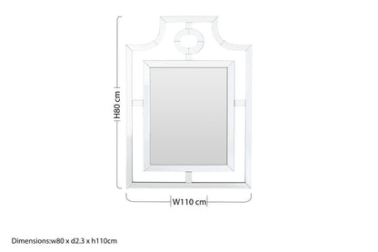 Nicolette Cut Out Design Silver Wall Mirror