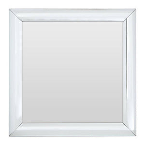 Thick Silver Frame Small Square Wall Mirror | Petillo