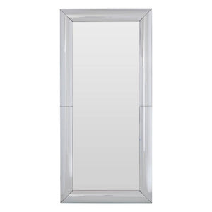 Thick Silver Frame Large Rectangular Wall Mirror | Petillo