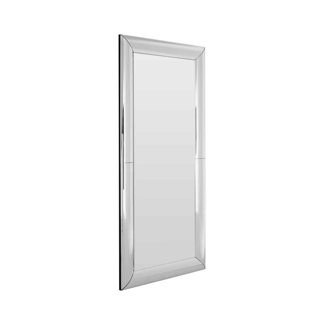 Petillo Thick Silver Frame Large Rectangular Wall Mirror