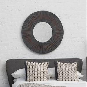 Antique Wood Effect Wall Mirror | Barn