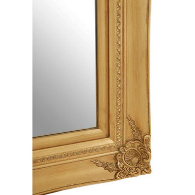Brussels Baroque Rectangular Gold Finish Wall Mirror
