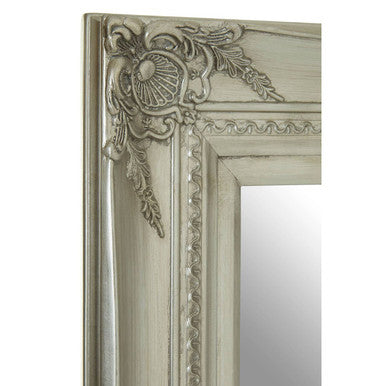 Brussels Baroque Rectangular Silver Wall Mirror