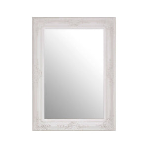 Brussels Baroque Rectangular Antique White Wall Mirror