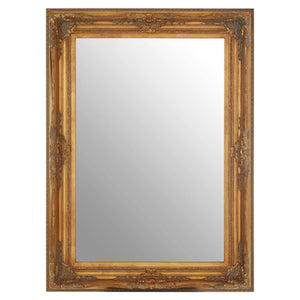 Baroque Rectangular Antique Gold Wall Mirror | Brussels