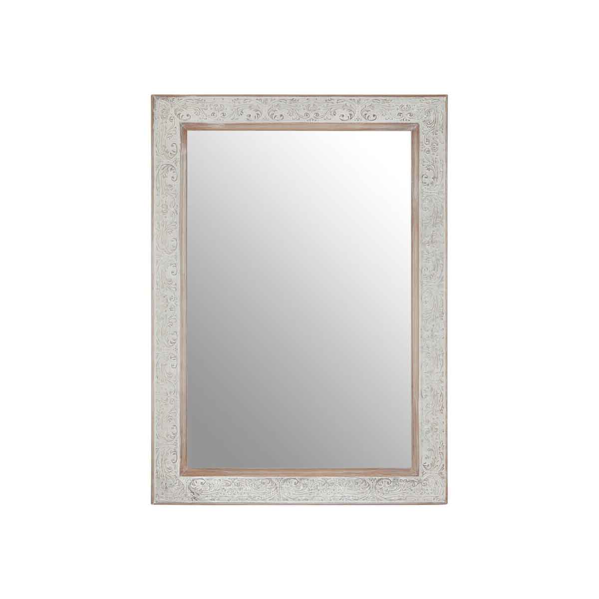 Yasmina Antique Silver Rectangular Wall Mirror