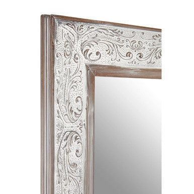 Yasmina Antique Silver Rectangular Wall Mirror