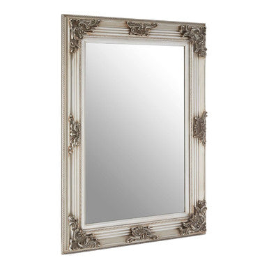 Brussels Baroque Rectangle Silver Wall Mirror