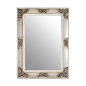 Baroque Rectangle Silver Wall Mirror | Brussels