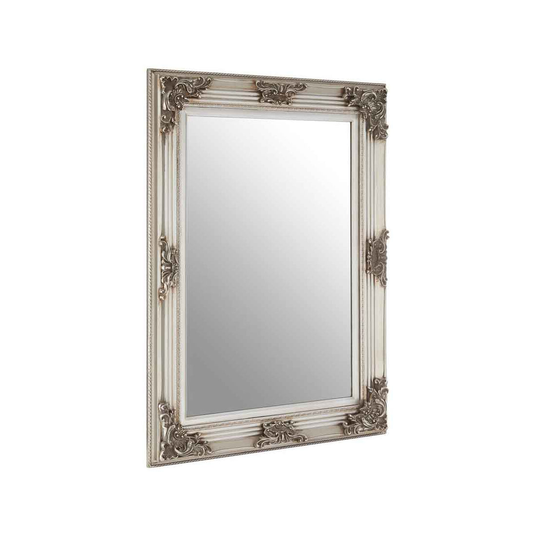 Brussels Baroque Rectangle Silver Wall Mirror