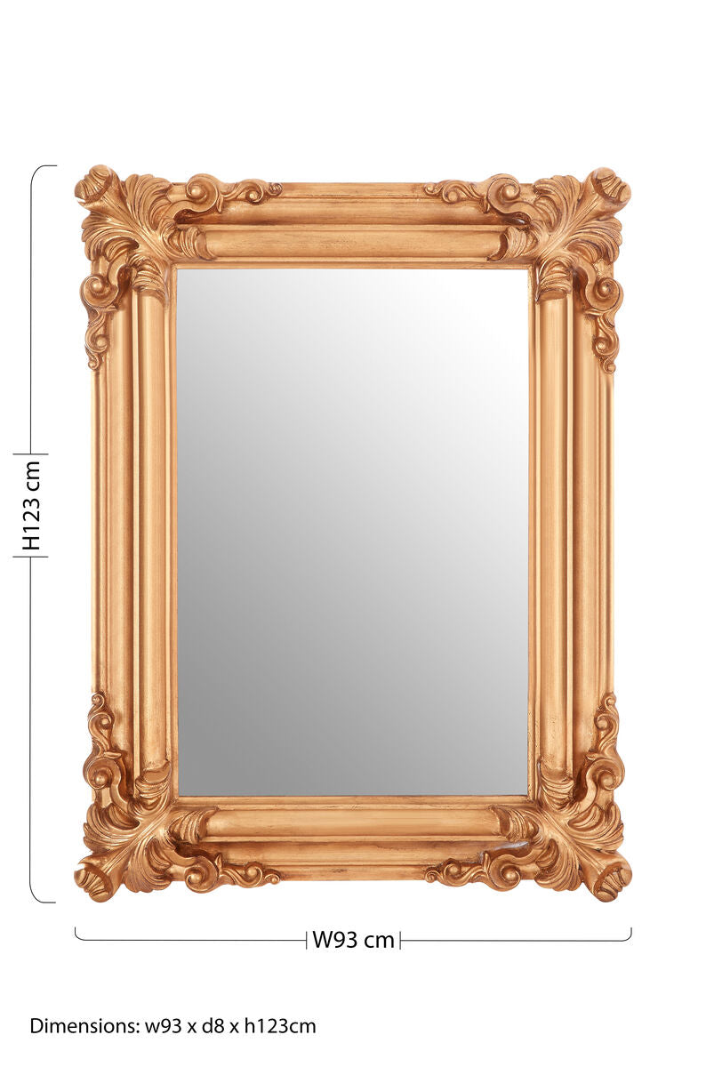 Georgia Gold Frame Wall Mirror