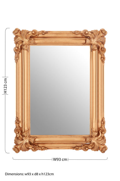 Georgia Gold Frame Wall Mirror