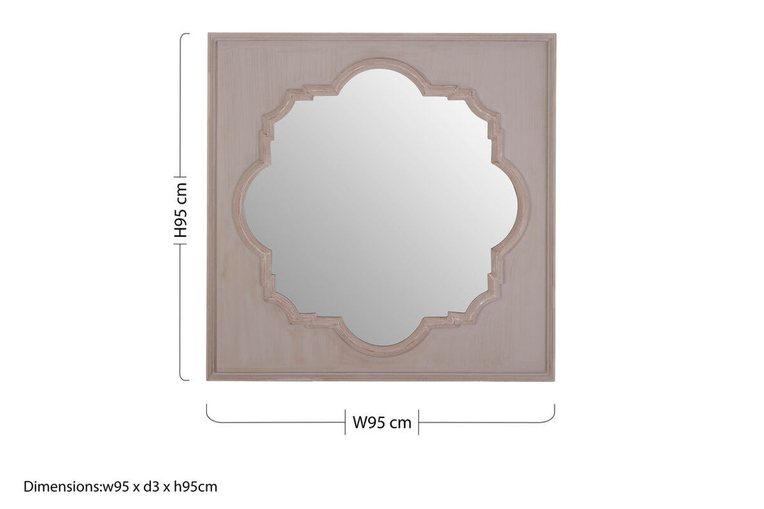 Gladys Fossil Grey Wall Mirror